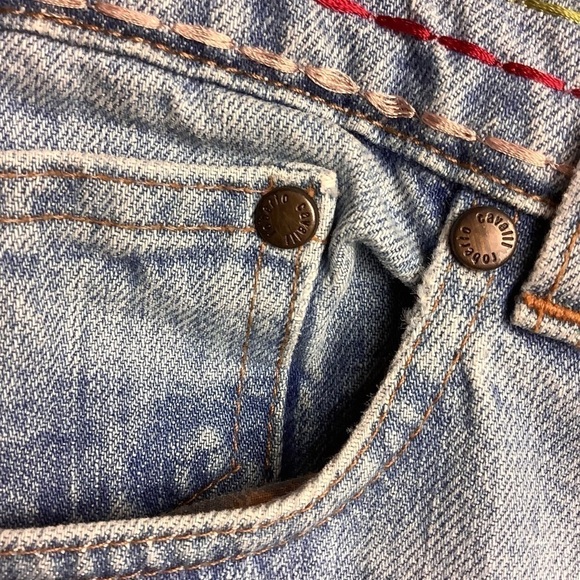 ROBERTO CAVALLI VINTAGE 90s EMBROIDERED BOHO JEANS - Picture 6 of 14